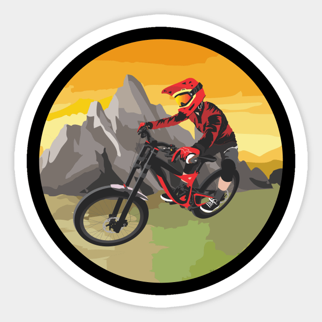 downhill Sticker by vectoprint